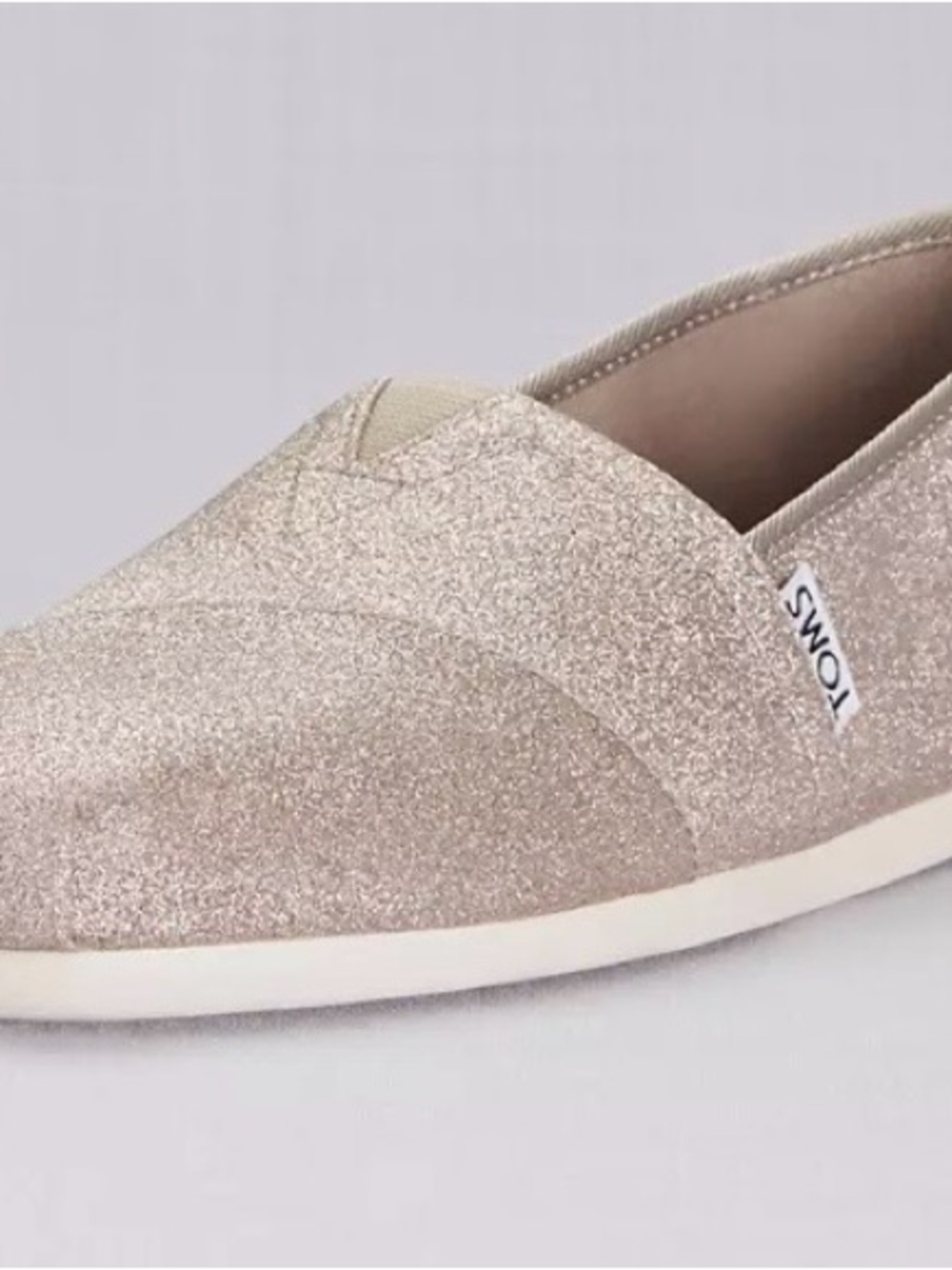 Toms women’s Classic Alpargato shoes rise gold glimmer size 8